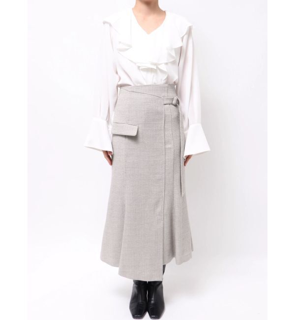 LAGUNAMOON「ツイードアシメナローフレアスカート」|スカート|