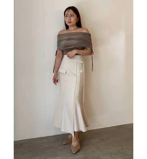 LAGUNAMOON「ツイードアシメナローフレアスカート」|スカート|