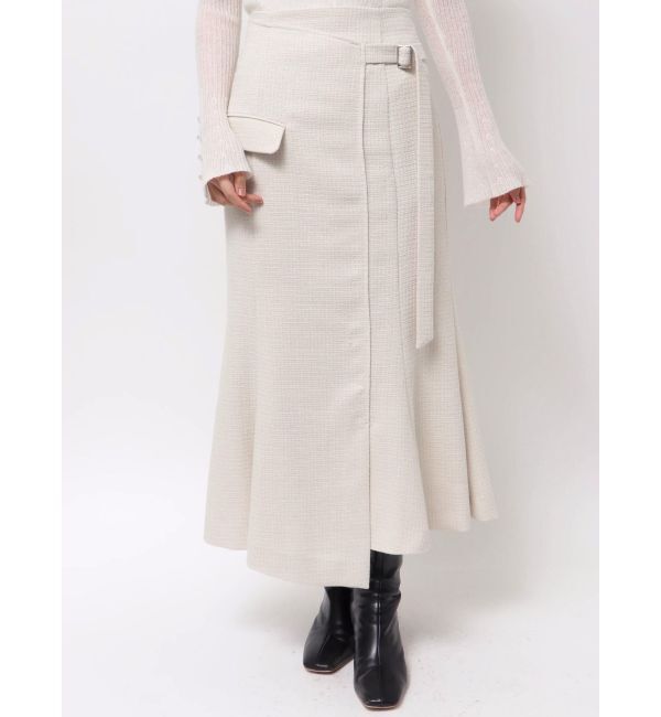 LAGUNAMOON「ツイードアシメナローフレアスカート」|スカート|