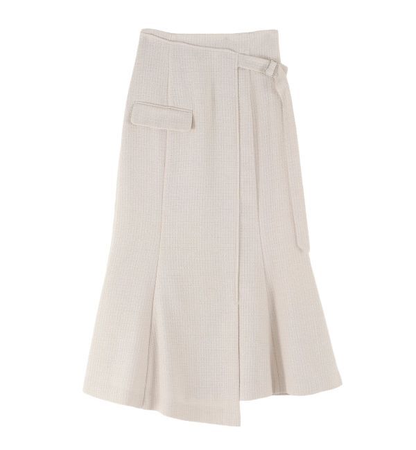 LAGUNAMOON「ツイードアシメナローフレアスカート」|スカート|