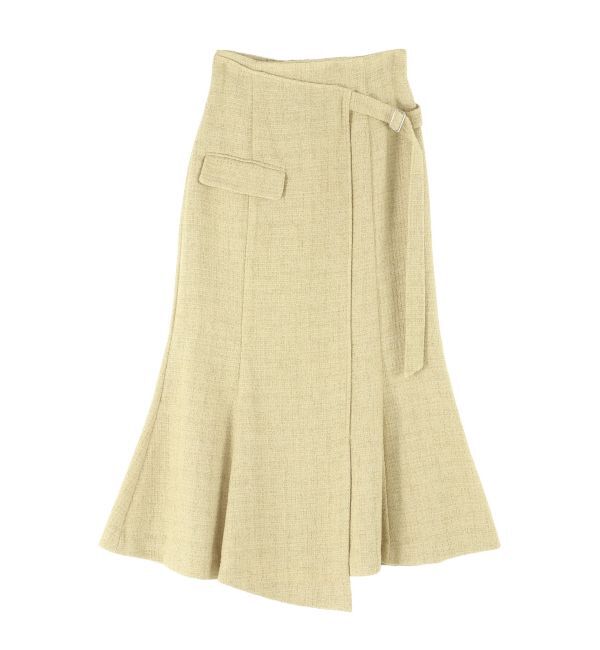 LAGUNAMOON「ツイードアシメナローフレアスカート」|スカート|