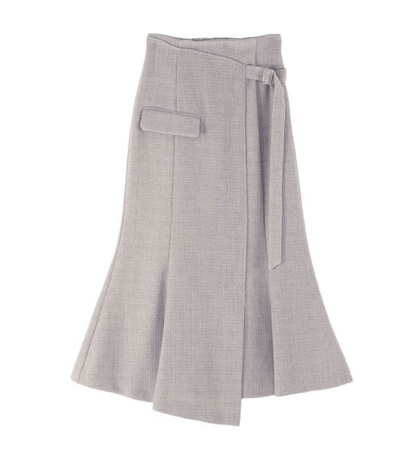 LAGUNAMOON「ツイードアシメナローフレアスカート」|スカート|