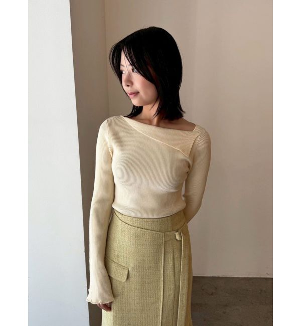 LAGUNAMOON「ツイードアシメナローフレアスカート」|スカート|