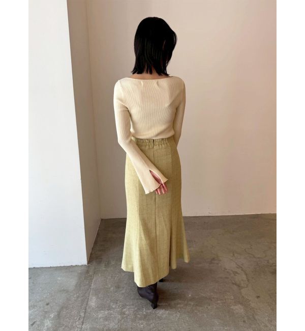LAGUNAMOON「ツイードアシメナローフレアスカート」|スカート|