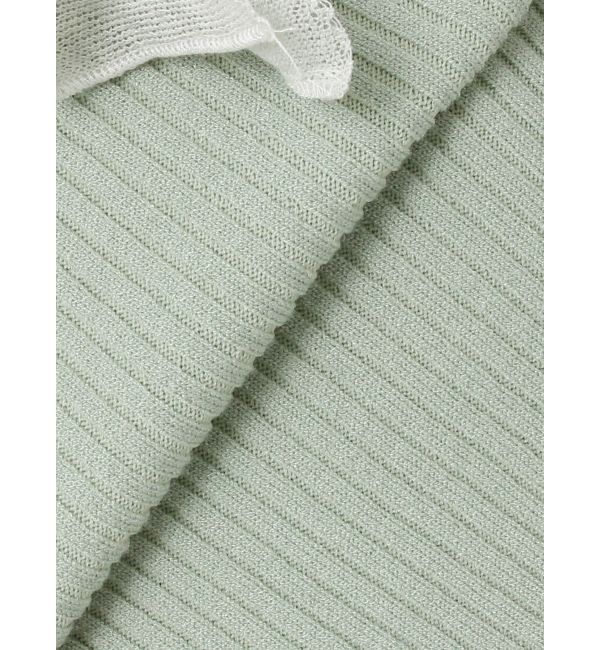 LAGUNAMOON「バイカラーラッフルニットプルオーバー」|ニット・セーター|