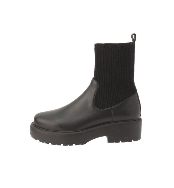 EVRIS「リブソックスミドルブーツ」|ショートブーツ|