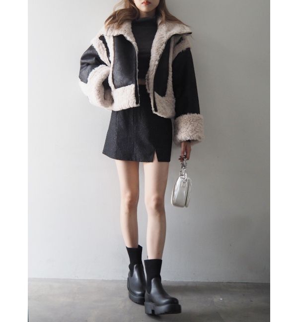 EVRIS「リブソックスミドルブーツ」|ショートブーツ|