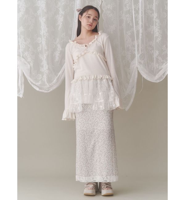 merry jenny「girlhoodレースコンビスカート」|スカート|