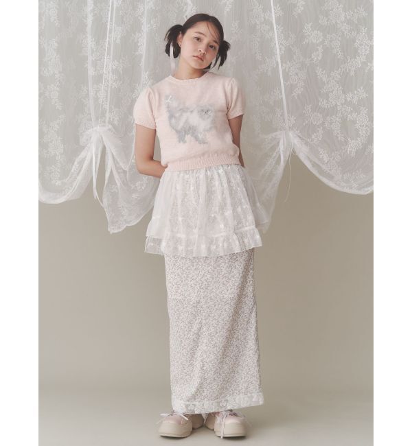 merry jenny「girlhoodレースコンビスカート」|スカート|