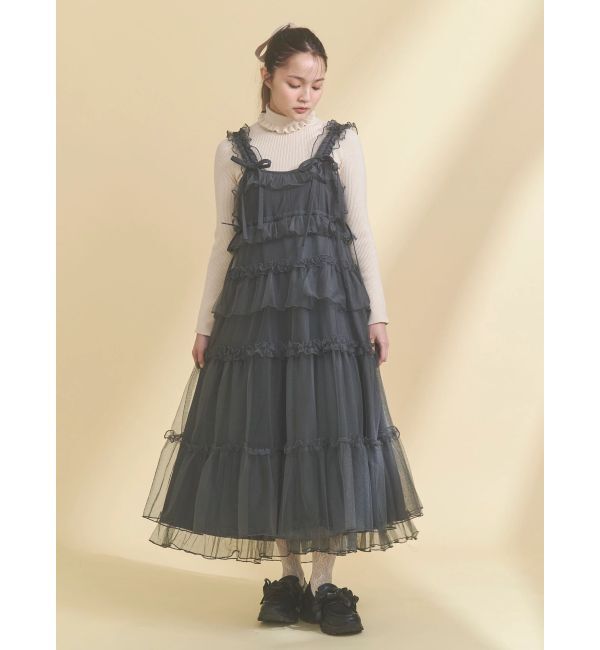 merry jenny「チュールドロストロングワンピース」|ワンピース|