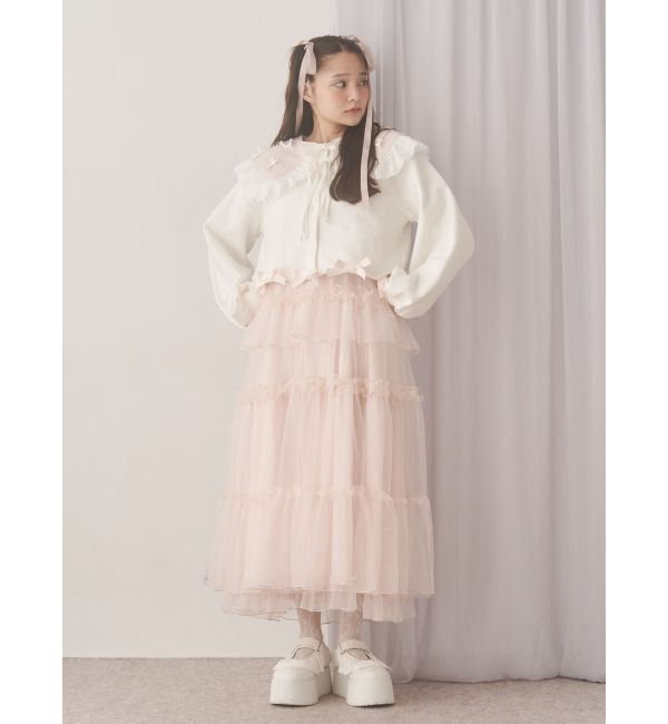 merry jenny「チュールドロストロングワンピース」|ワンピース|