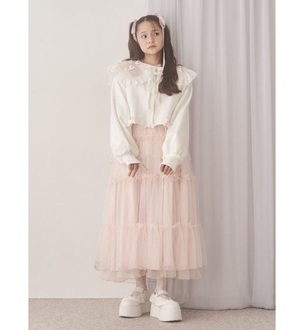 merry jenny「チュールドロストロングワンピース」|ワンピース|