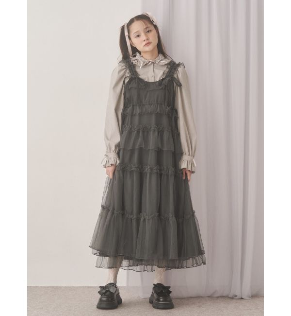 merry jenny「チュールドロストロングワンピース」|ワンピース|