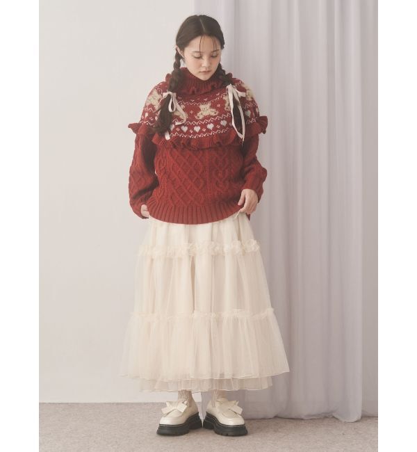 merry jenny「チュールドロストロングワンピース」|ワンピース|