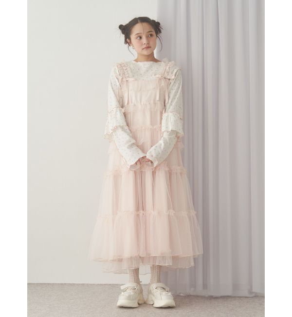 merry jenny「チュールドロストロングワンピース」|ワンピース|