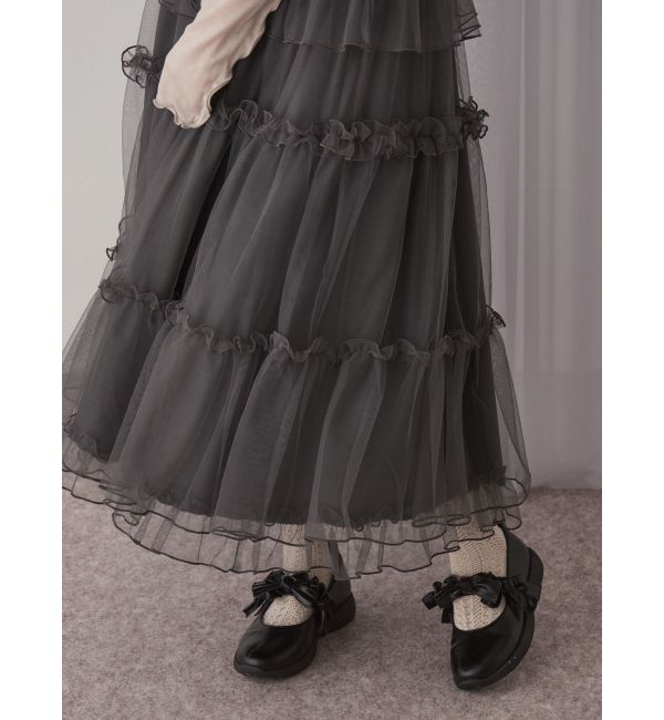 merry jenny「チュールドロストロングワンピース」|ワンピース|