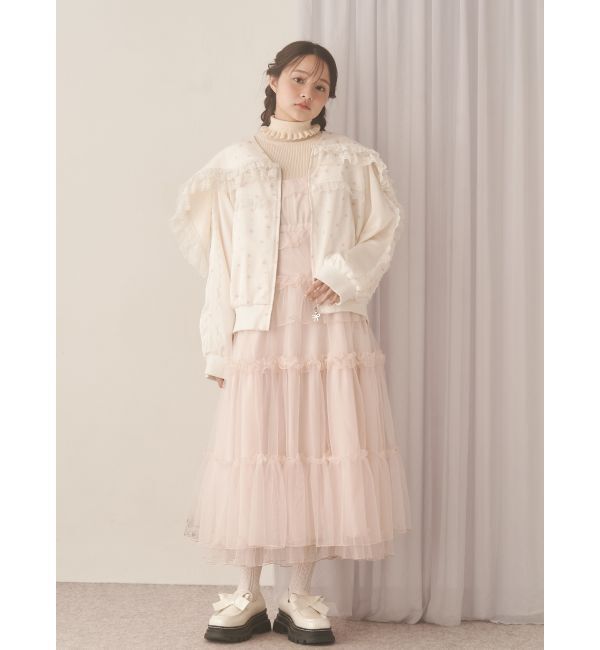 merry jenny「チュールドロストロングワンピース」|ワンピース|