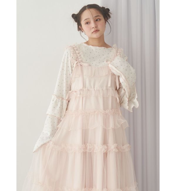 merry jenny「チュールドロストロングワンピース」|ワンピース|