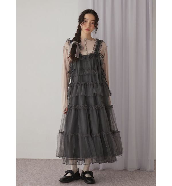 merry jenny「チュールドロストロングワンピース」|ワンピース|