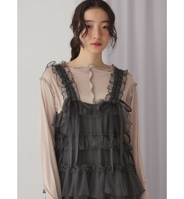 merry jenny「チュールドロストロングワンピース」|ワンピース|