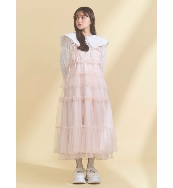 merry jenny「チュールドロストロングワンピース」|ワンピース|