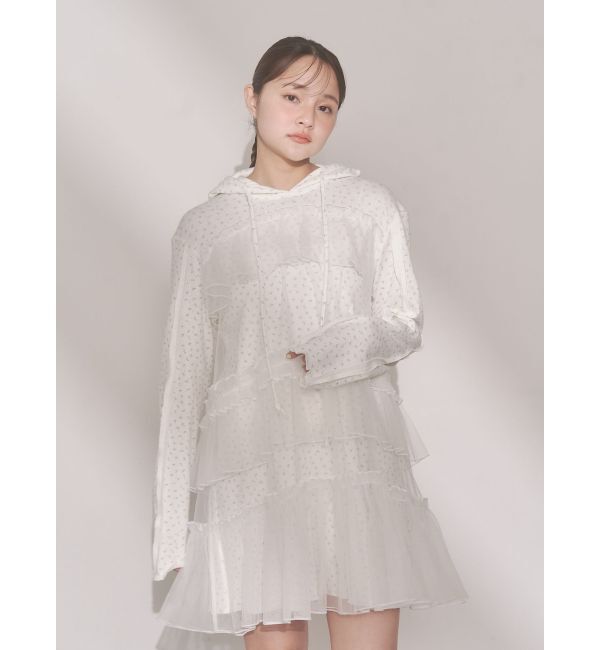 merry jenny「ミルキーアイレットチュールワンピース」|ワンピース|