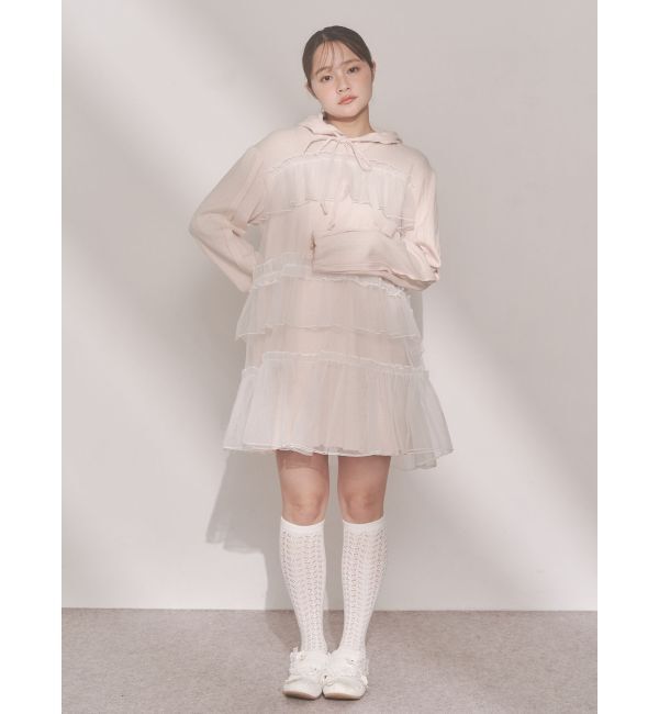 merry jenny「ミルキーアイレットチュールワンピース」|ワンピース|