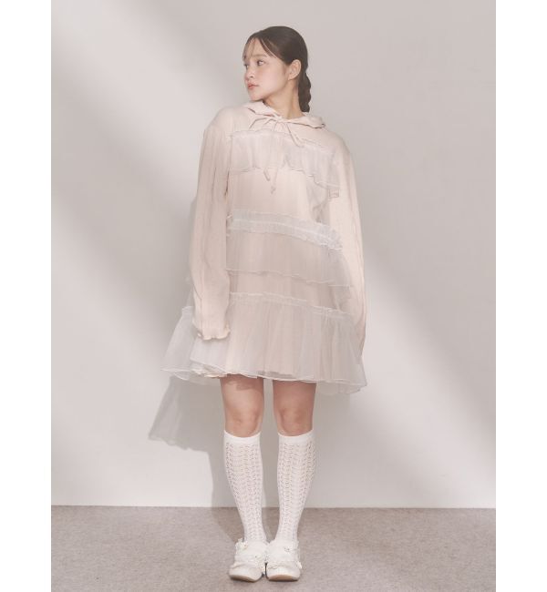 merry jenny「ミルキーアイレットチュールワンピース」|ワンピース|