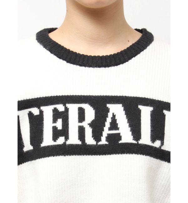 GYDA「LITERALLYボーダーショートニットトップス」|ニット・セーター|