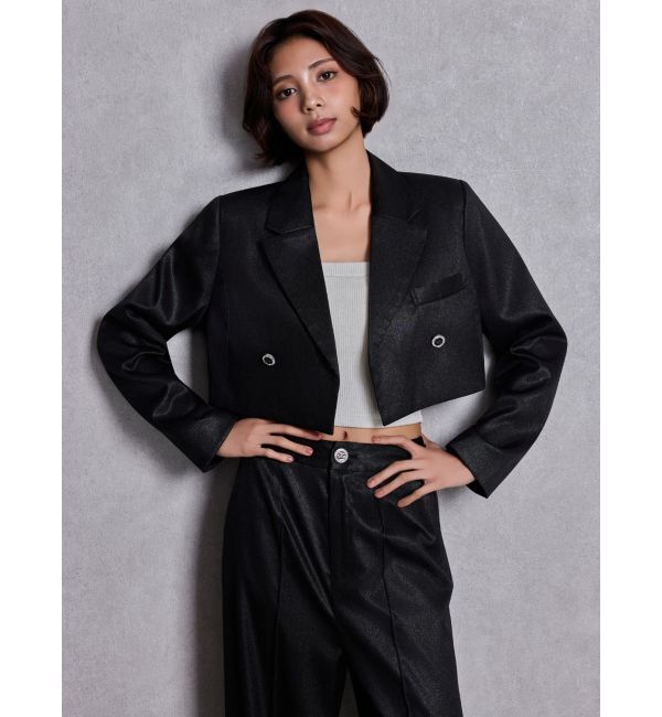 GYDA「Symmetry GYDA GLITTERジャケット」|テーラードジャケット|