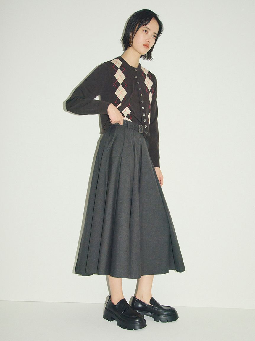 Mila Owen「シェル釦デザインクロップドニットカーディガン」|カーディガン|