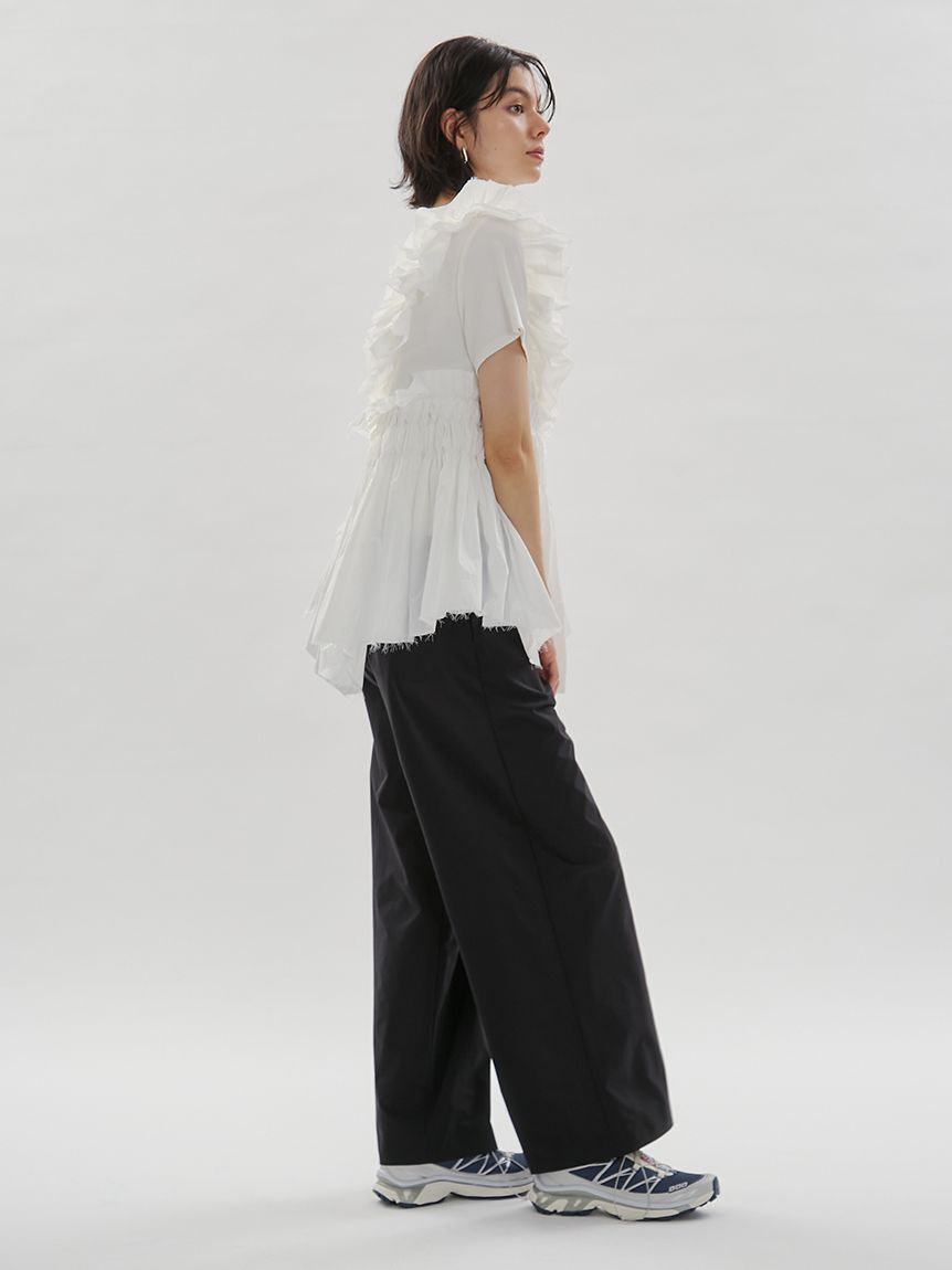 emmi atelier「フリルアシンメトリーカットソー」|Tシャツ・カットソー|