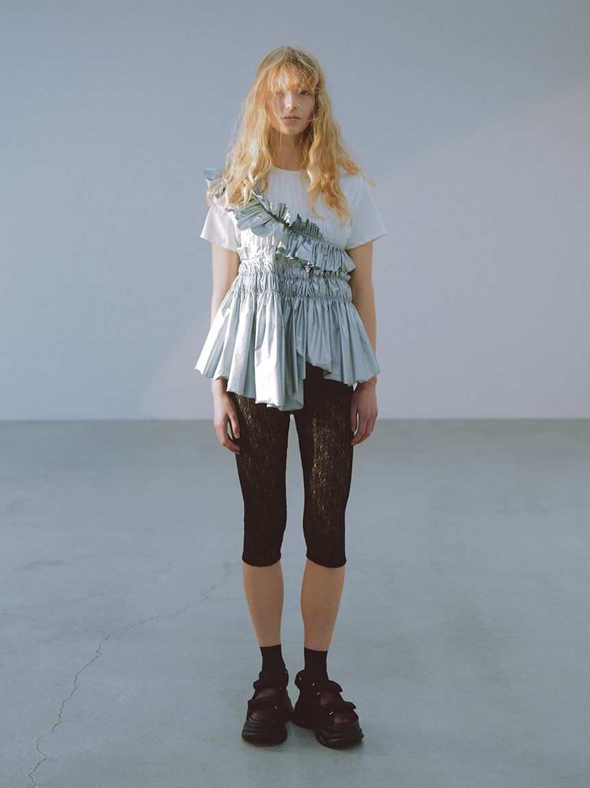 emmi atelier「フリルアシンメトリーカットソー」|Tシャツ・カットソー|SLV