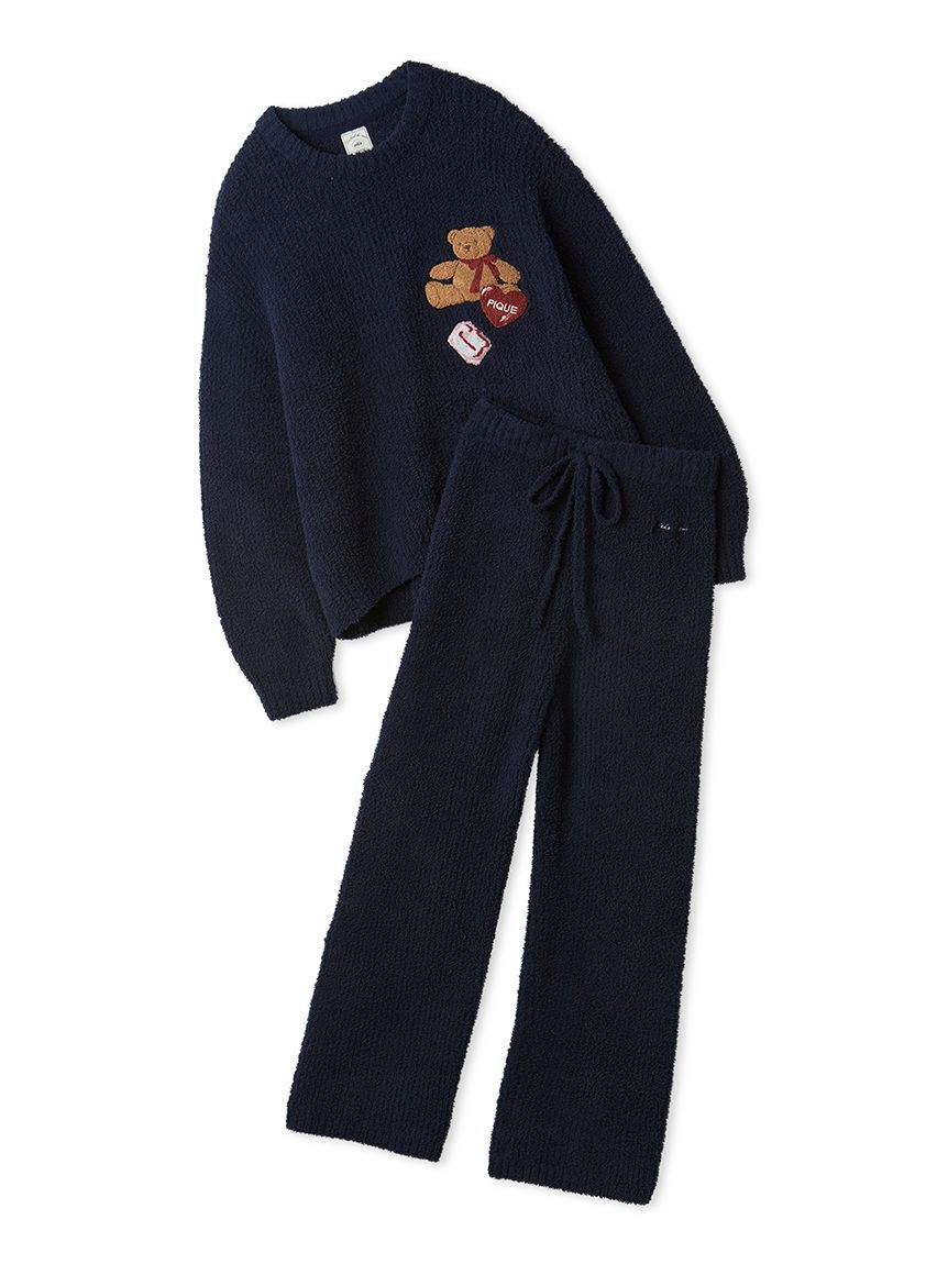 gelato pique「【ONLINE限定】ベビモコベアさがらプルオーバー＆ロングパンツセット」|ルームウェア|