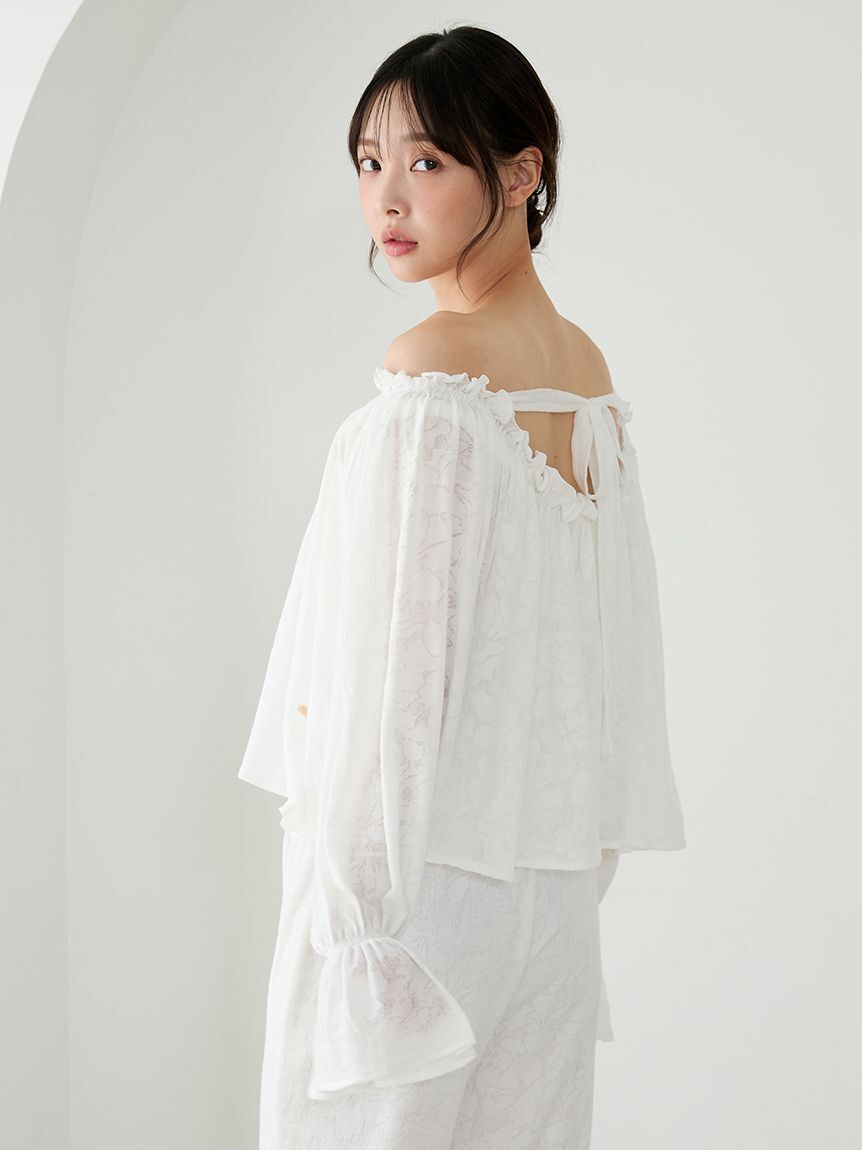 gelato pique「さくらレーシージャガードプルオーバー」|ルームウェア|