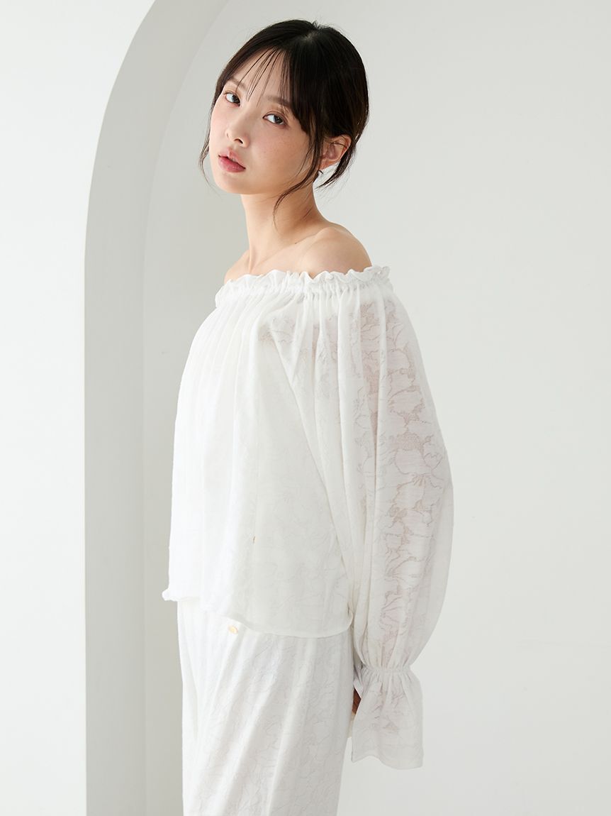 gelato pique「さくらレーシージャガードプルオーバー」|ルームウェア|