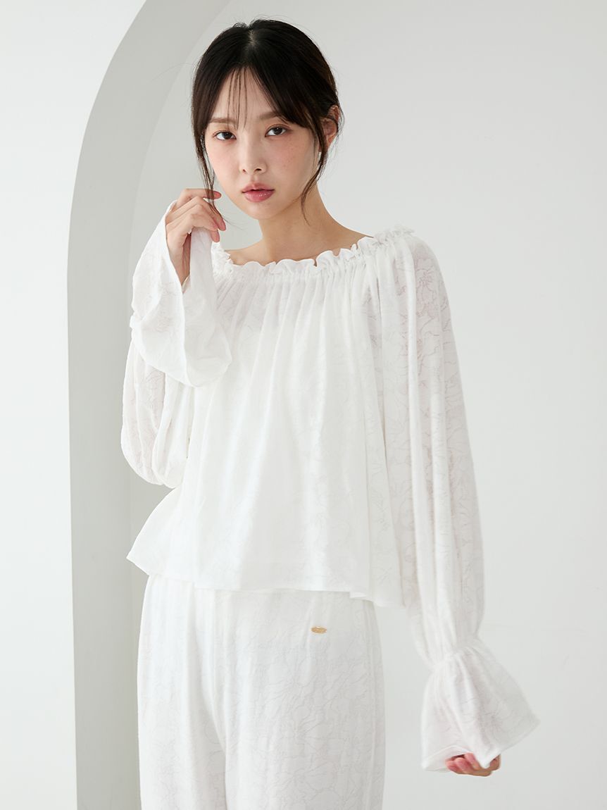 gelato pique「さくらレーシージャガードプルオーバー」|ルームウェア|