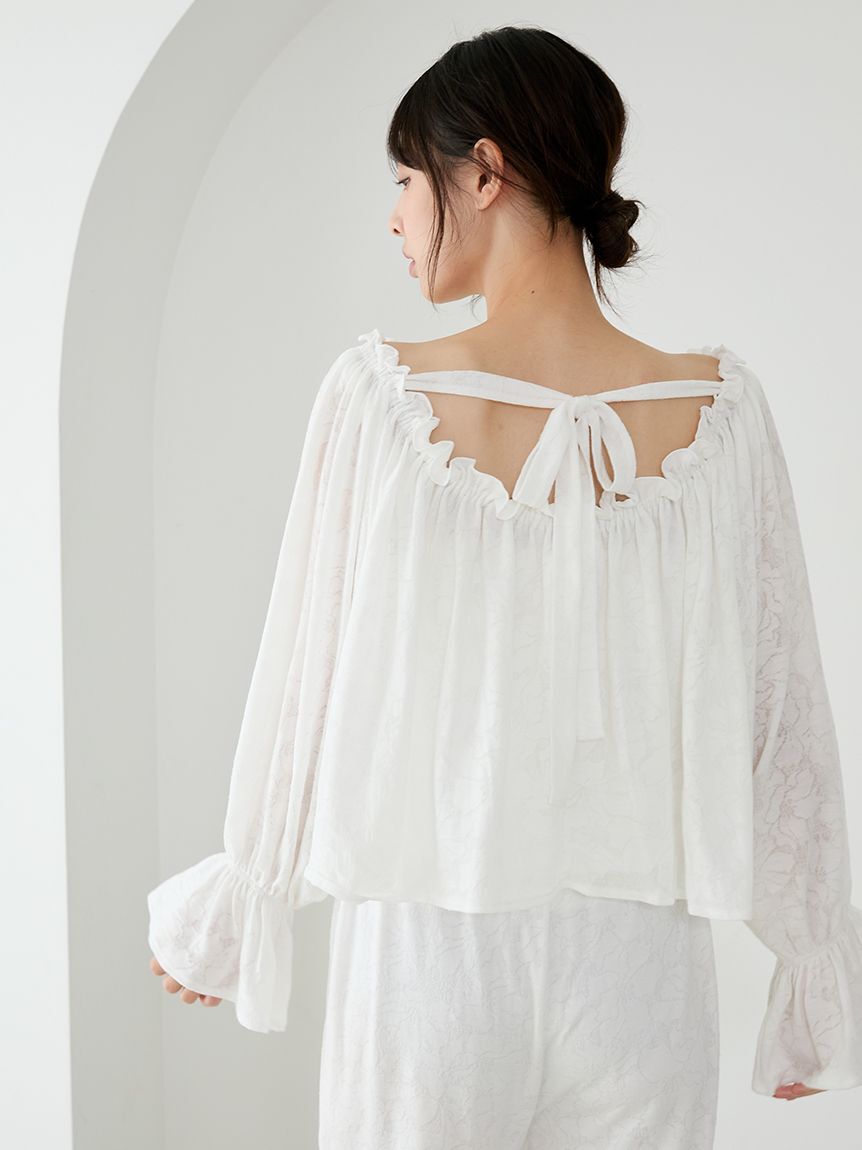 gelato pique「さくらレーシージャガードプルオーバー」|ルームウェア|