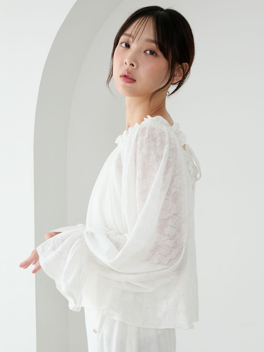 gelato pique「さくらレーシージャガードプルオーバー」|ルームウェア|