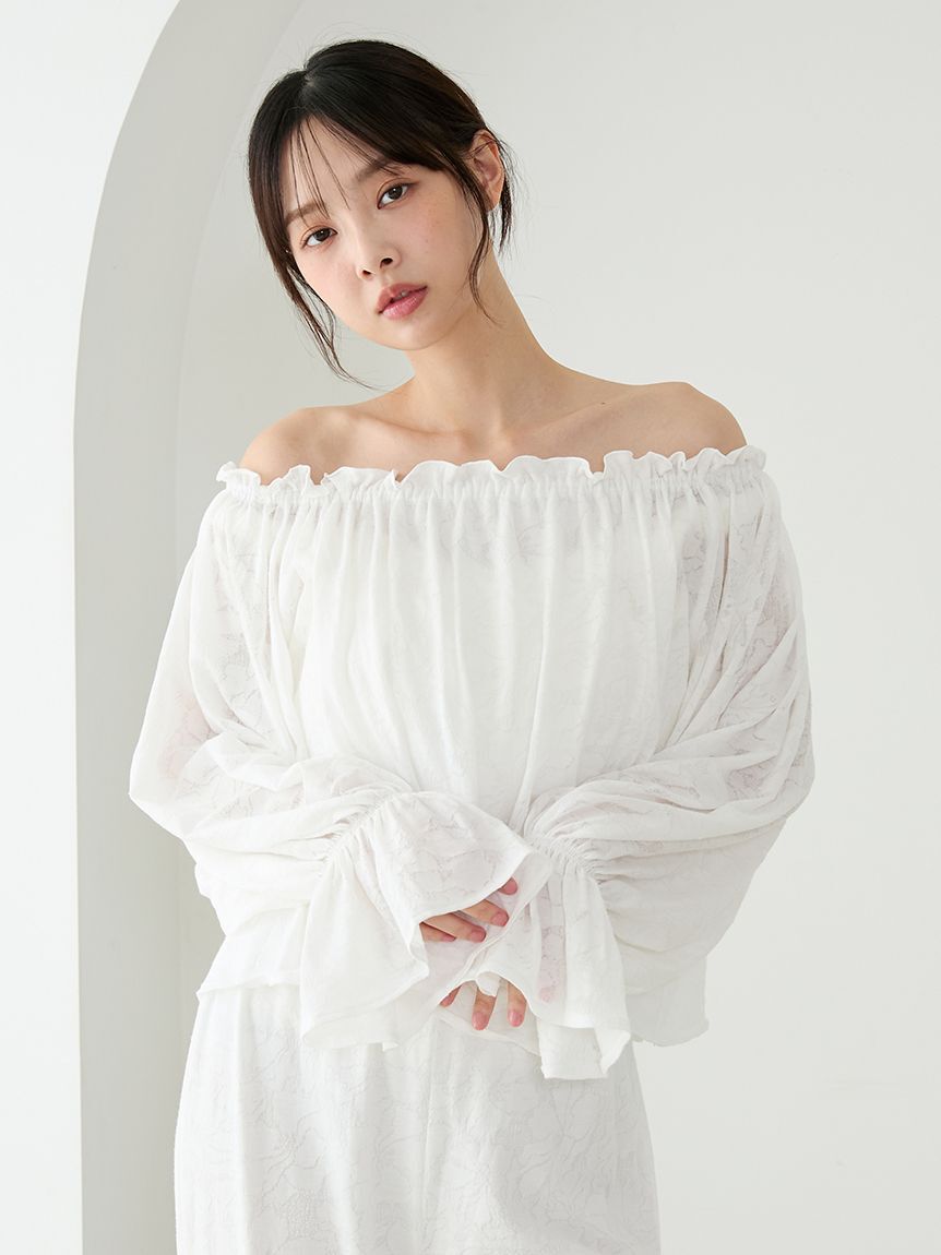 gelato pique「さくらレーシージャガードプルオーバー」|ルームウェア|