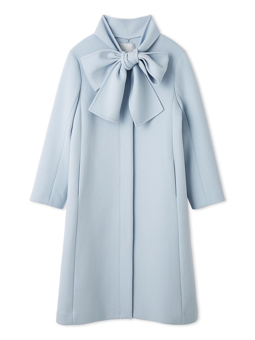 CELFORD「リボンストール付きノーカラーコート」|ノーカラージャケット|