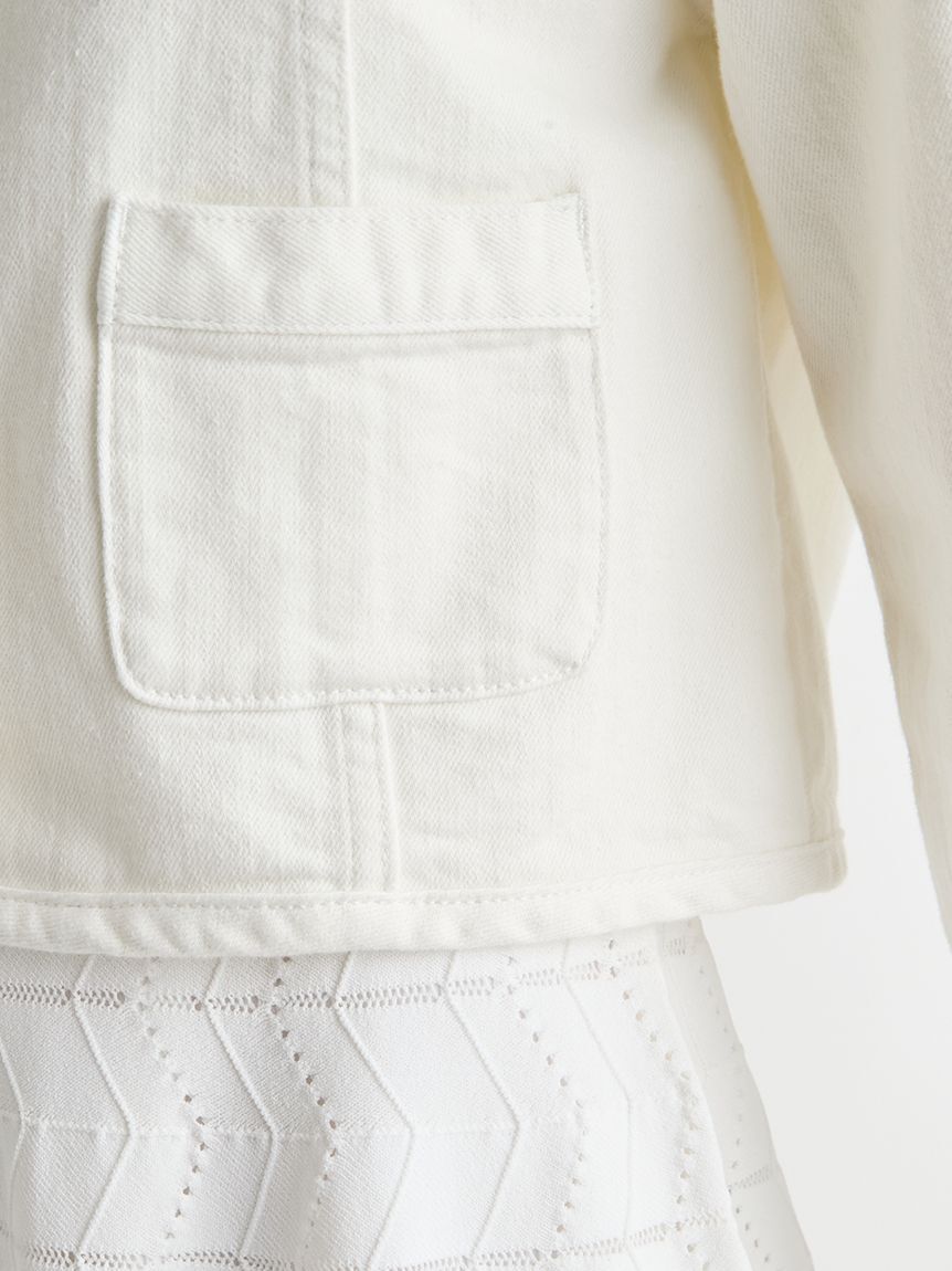 CELFORD「ノーカラーデニムジャケット」|デニムジャケット|