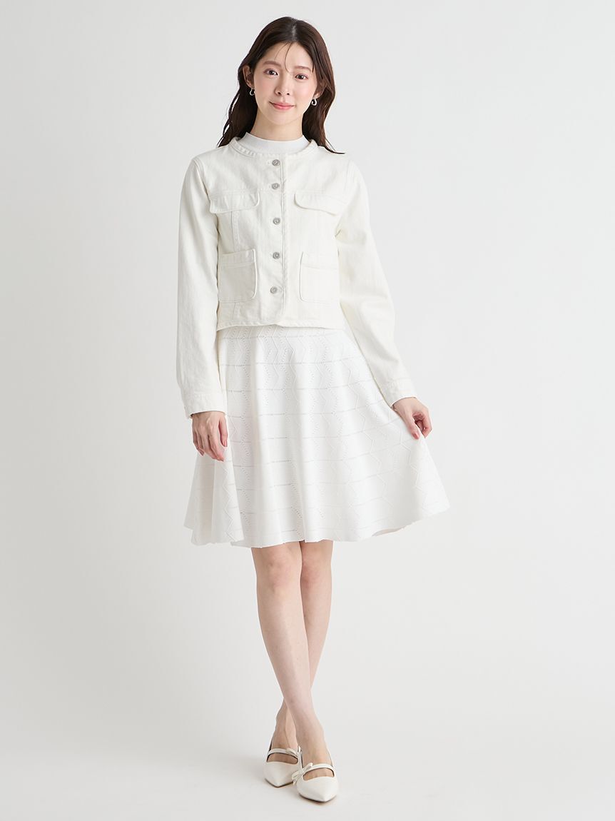 CELFORD「ノーカラーデニムジャケット」|デニムジャケット|