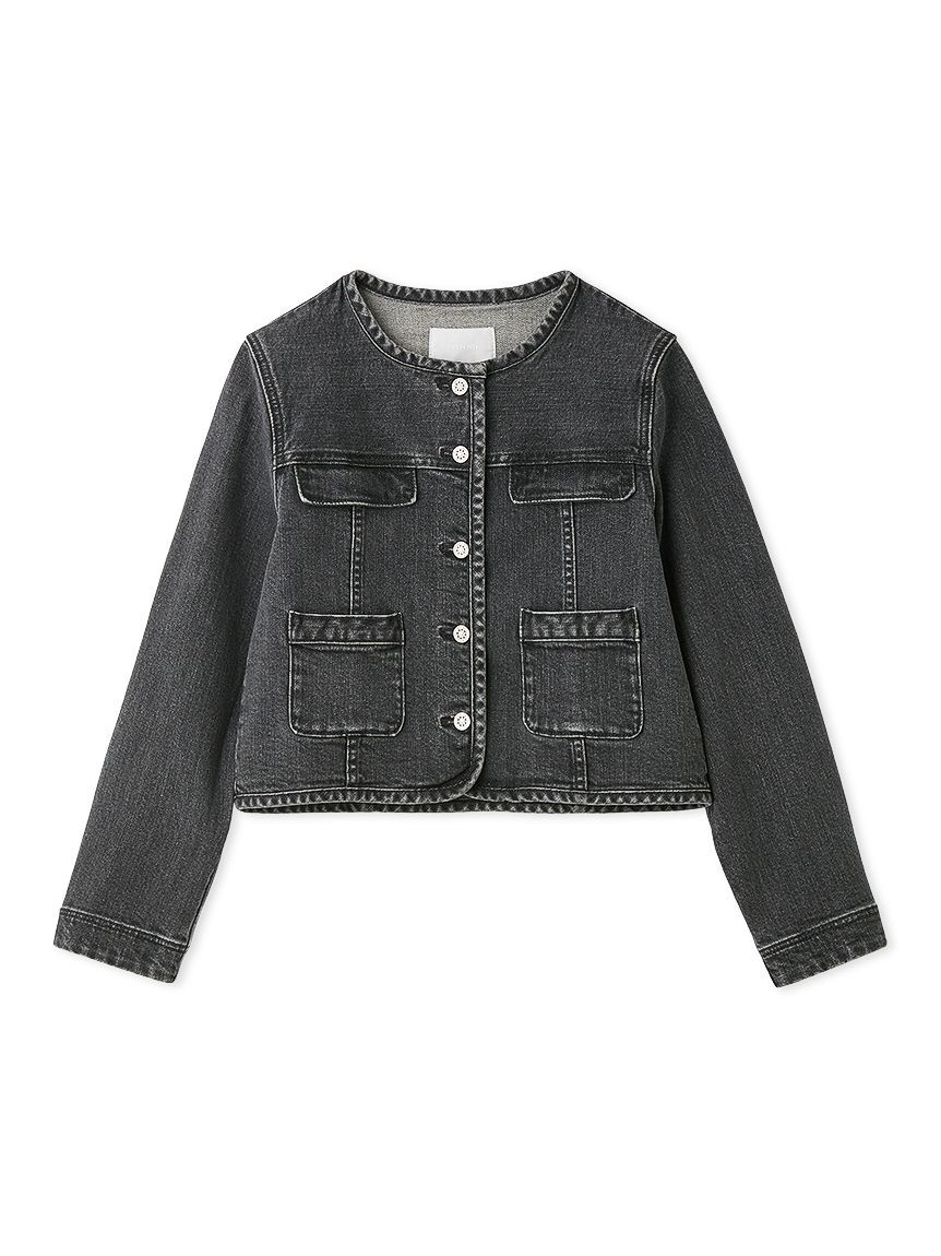 CELFORD「ノーカラーデニムジャケット」|デニムジャケット|GRY