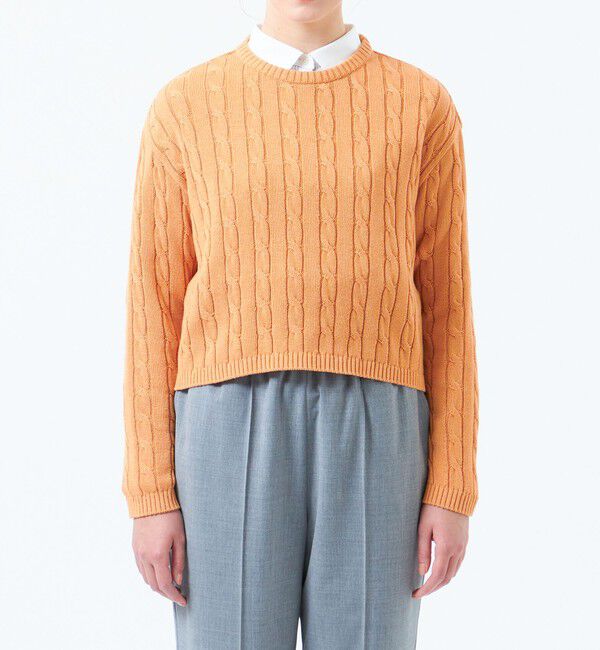 MACKINTOSH PHILOSOPHY「クロップドケーブルニット」|ニット・セーター|