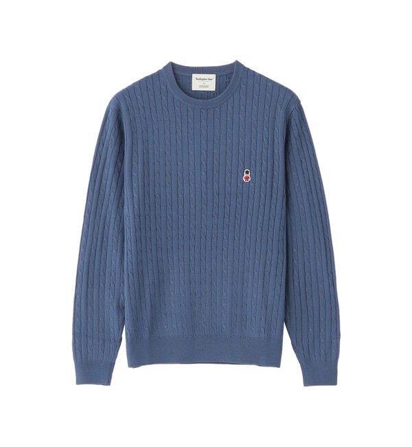 MACKINTOSH PHILOSOPHY「【WEB&一部店舗限定】バッキンガムベア ケーブル クルーネックプルオーバー」|ニット・セーター|ブルー