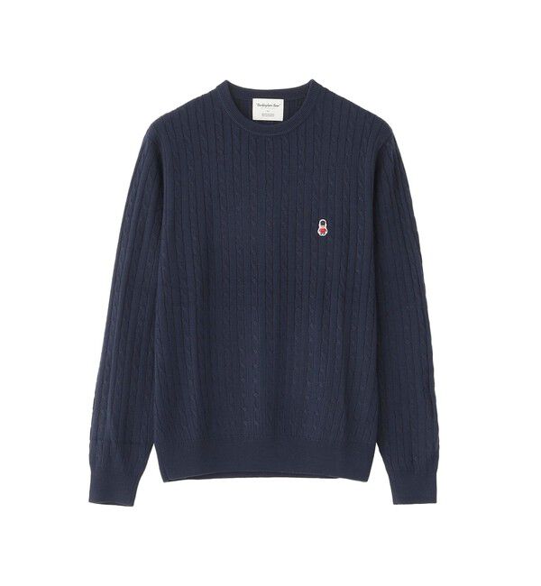 MACKINTOSH PHILOSOPHY「【WEB&一部店舗限定】バッキンガムベア ケーブル クルーネックプルオーバー」|ニット・セーター|ネイビー