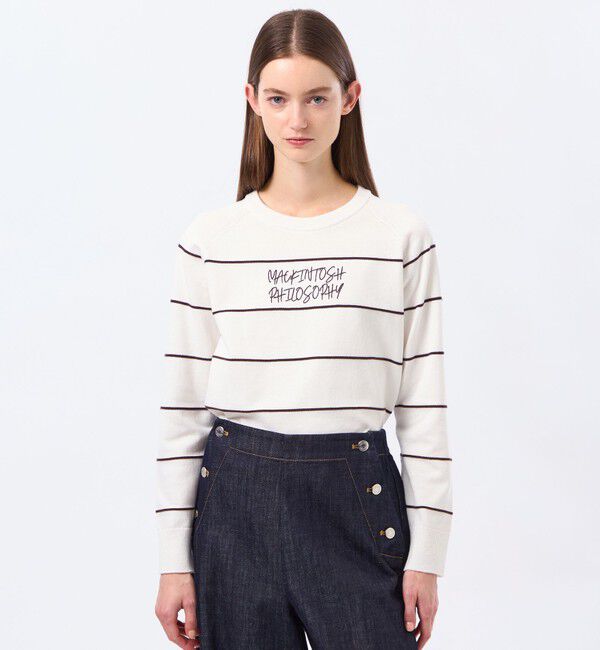 MACKINTOSH PHILOSOPHY「ライティングロゴボーダーニット」|ニット・セーター|