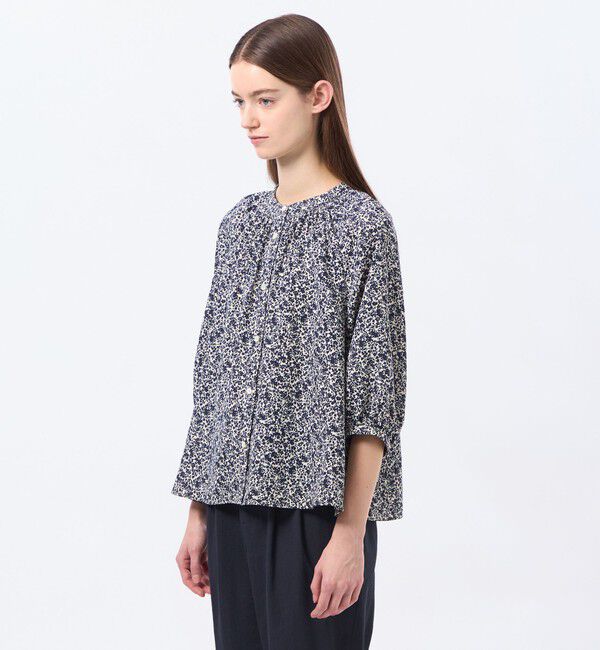 MACKINTOSH PHILOSOPHY「バイカラーフラワープリントブラウス」|シャツ・ブラウス|