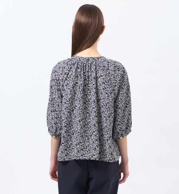 MACKINTOSH PHILOSOPHY「バイカラーフラワープリントブラウス」|シャツ・ブラウス|